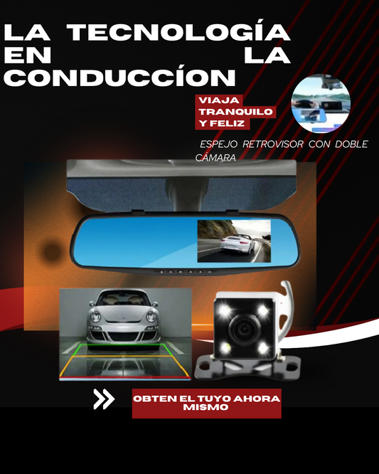 Espejo RETROVISOR con Doble Cámara